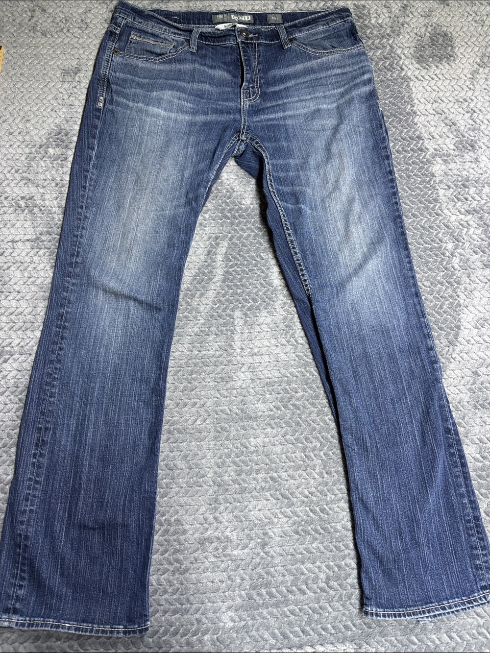 BKE Carter Men’s Bootcut Jeans in Medium Blue Wash 36x34